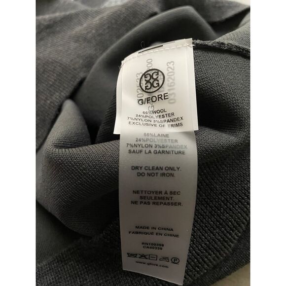G/Fore G4 Golf‎ Sweater Sleeve Logo 1/4 Zip Small Charcoal Wool NWT MSRP $255 - Picture 6 of 6